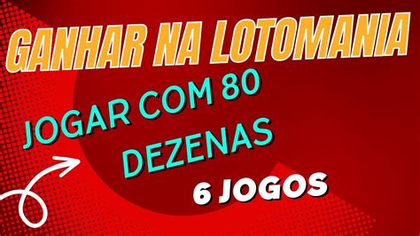 Lotomania com 80 Dezenas em 6 Jogos 